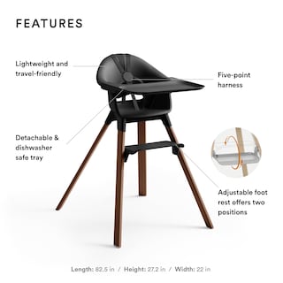 Foto 2 | Trona Stokke Clikk Negro/marrón Cálido De 6 A 36 Meses 15 Kg - Venta Internacional.