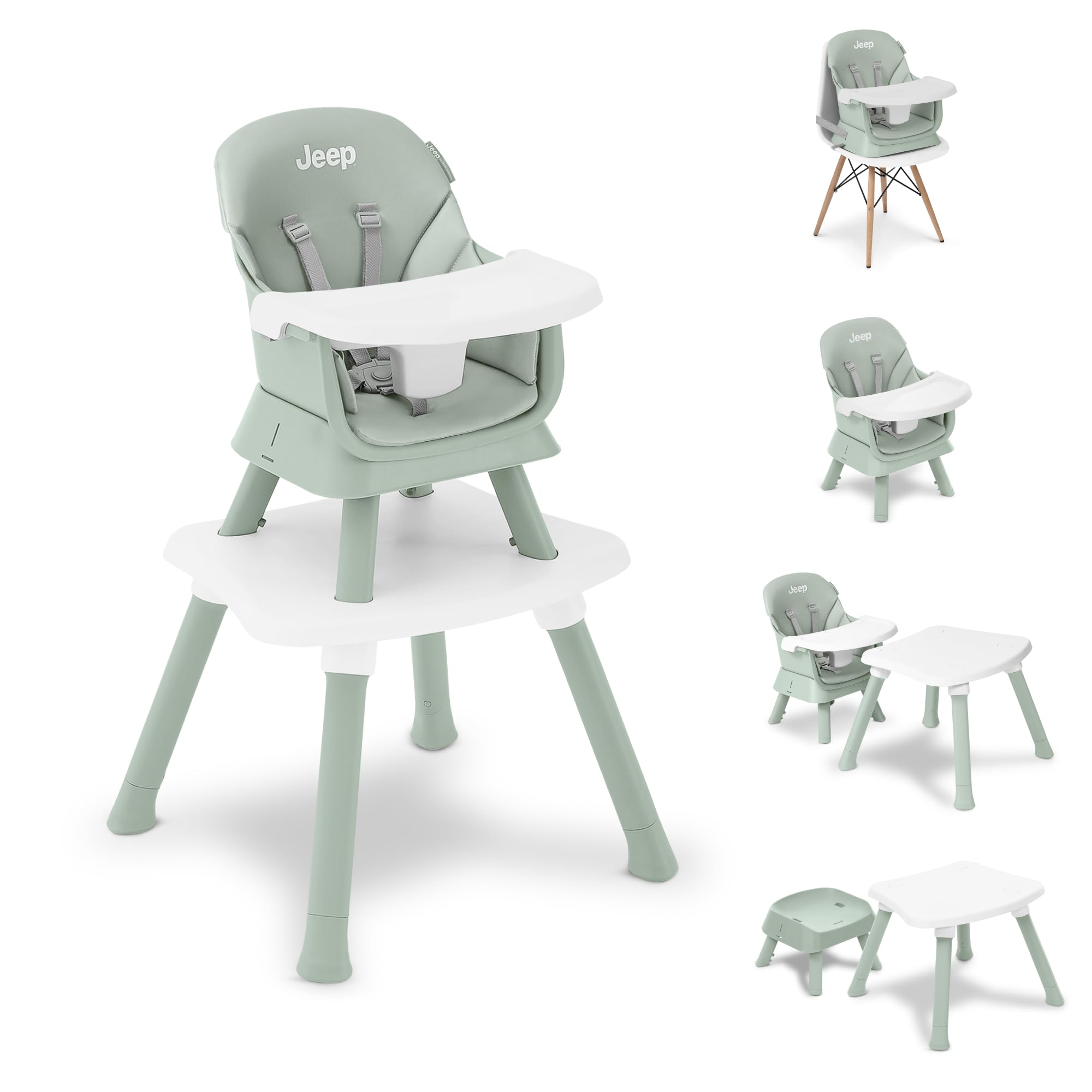 Trona Delta Para Niños Jeep Milestone 6 En 1  Color Verde Salvia - Venta Internacional. $3,513