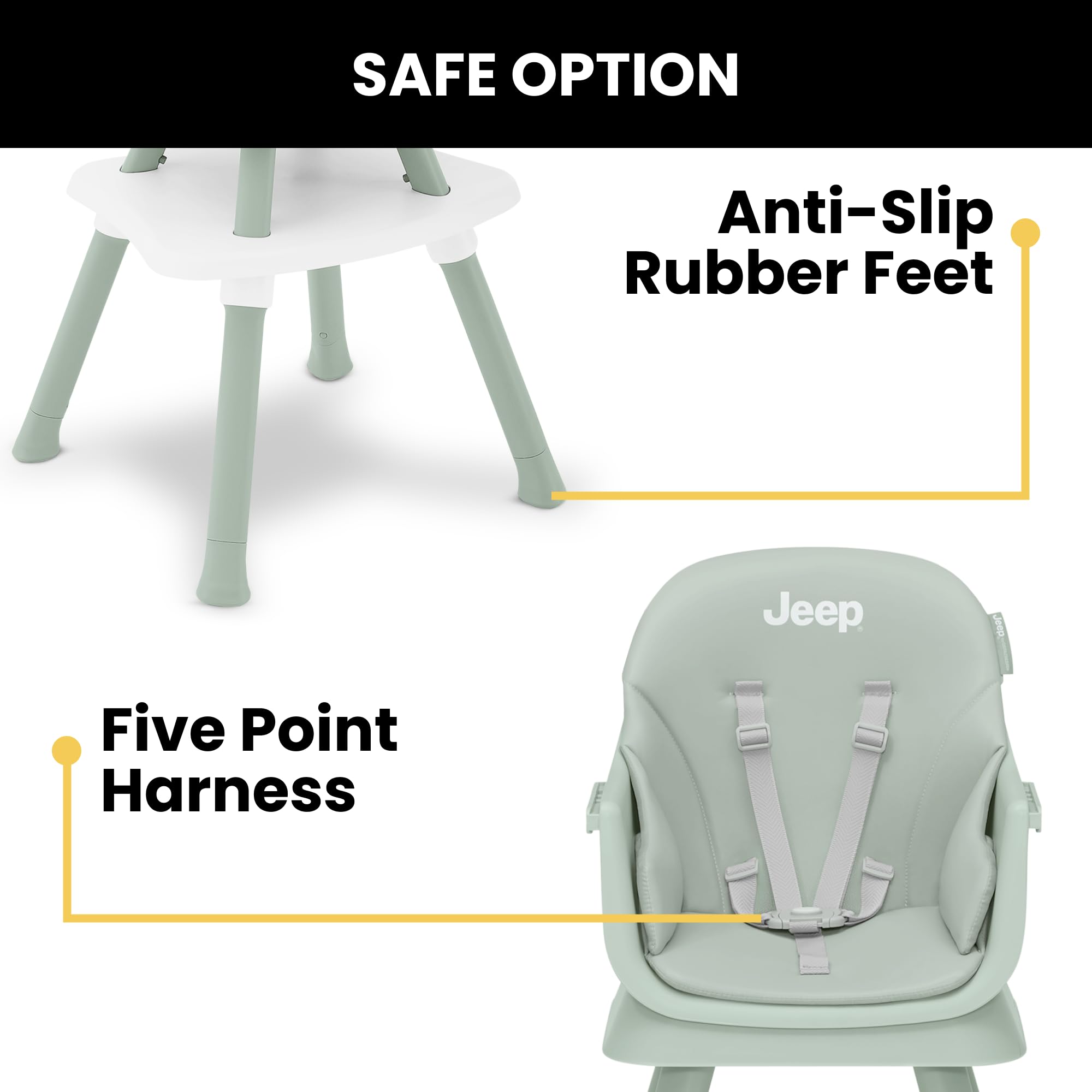 Foto 6 pulgar | Trona Delta Para Niños Jeep Milestone 6 En 1  Color Verde Salvia - Venta Internacional.