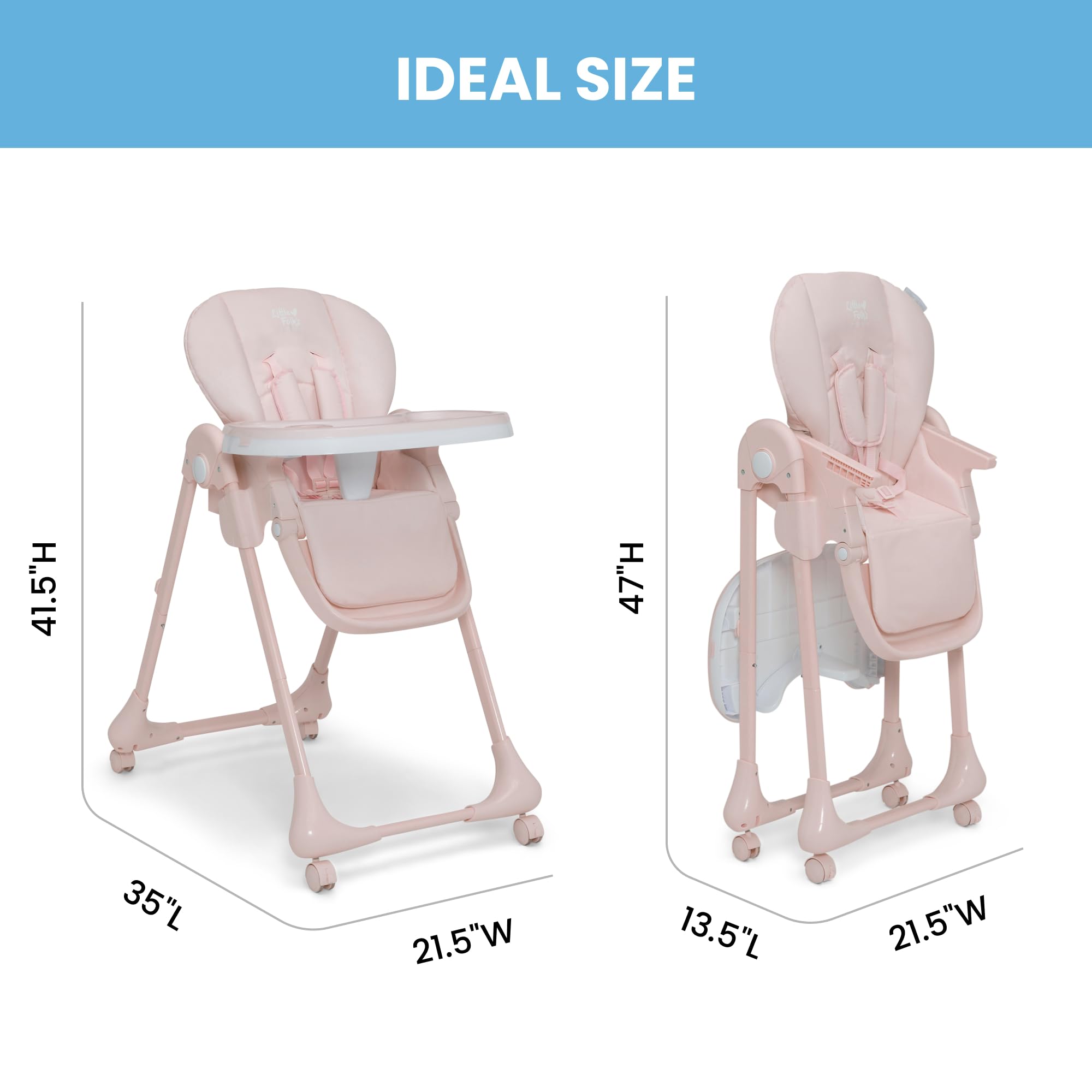 Foto 7 pulgar | Trona Delta Children Little Folks 2 En 1  Plegada Delgada  Rosa - Venta Internacional.