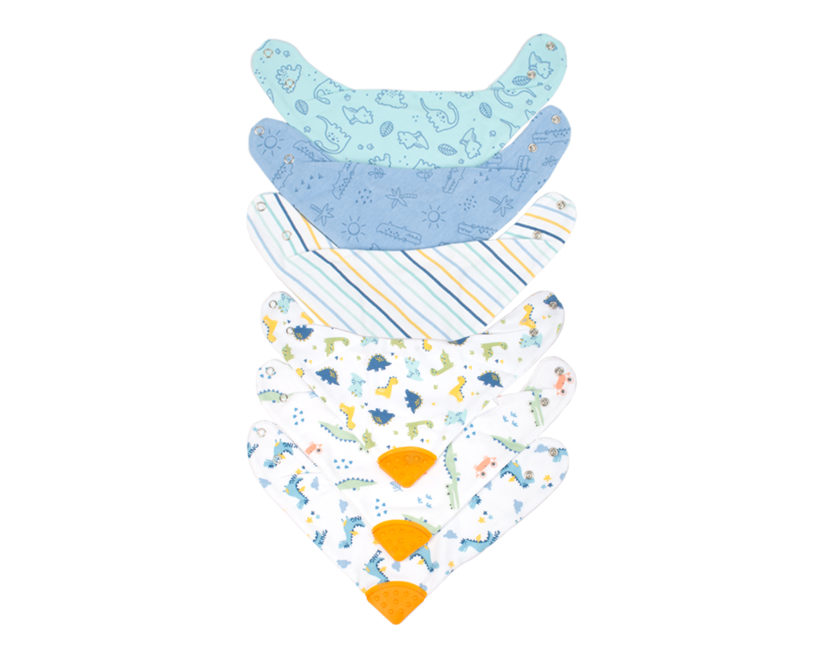 Foto 1 | Baberos Bandana Baby Mink BM15M color Azul 6 Piezas