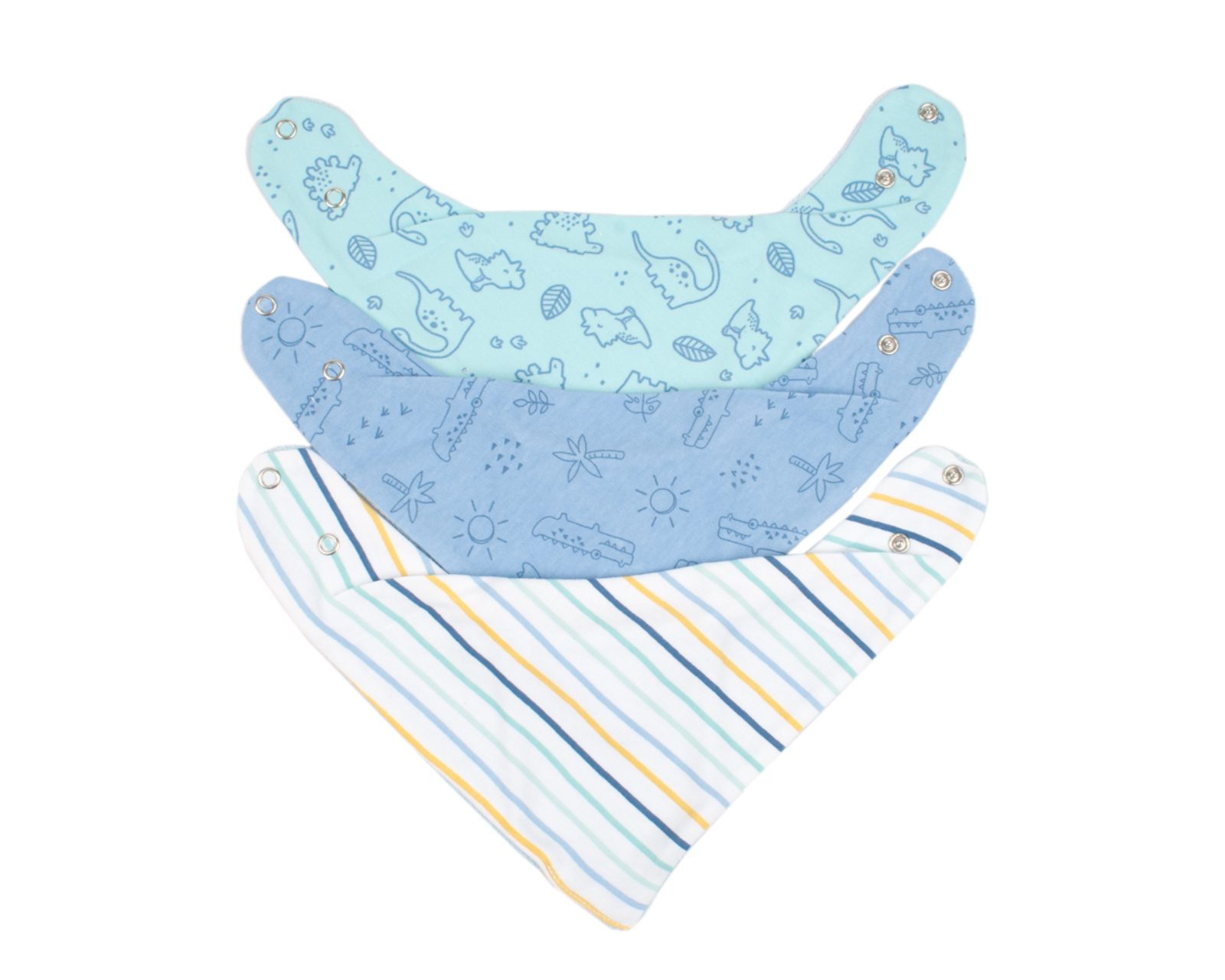 Foto 6 pulgar | Baberos Bandana Baby Mink BM15M color Azul 6 Piezas