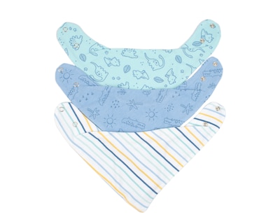 Foto 5 | Baberos Bandana Baby Mink BM15M color Azul 6 Piezas