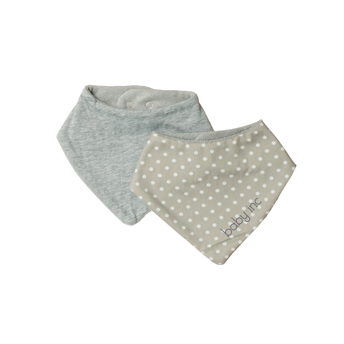 Set De Baberos Para Bebé Baby Inc 2pz Gris