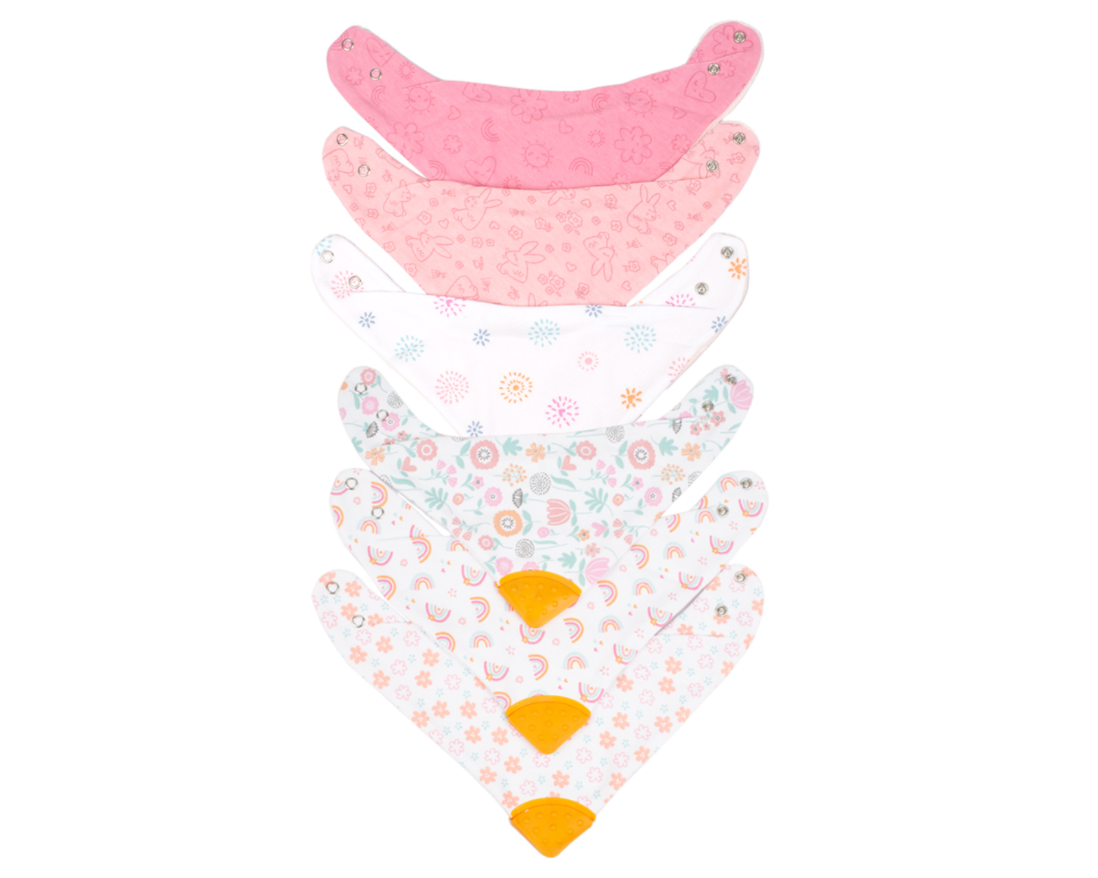 Foto 1 | Baberos Bandana Baby Mink Bm15m color Rosa 6 Piezas