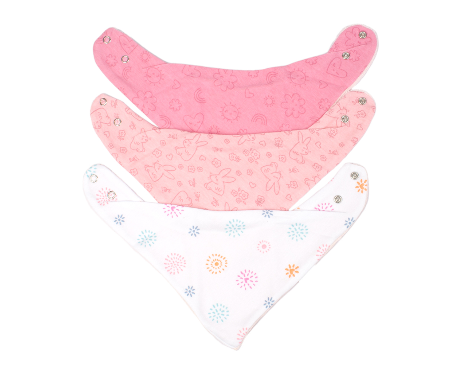 Foto 6 pulgar | Baberos Bandana Baby Mink Bm15m color Rosa 6 Piezas