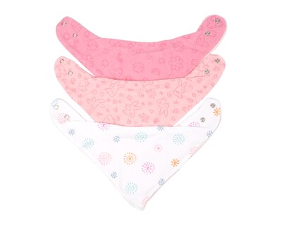 Foto 5 | Baberos Bandana Baby Mink Bm15m color Rosa 6 Piezas