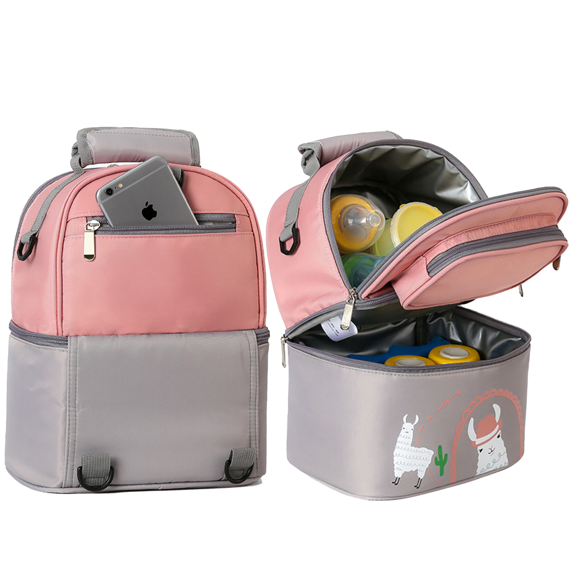 Foto 4 pulgar | Porta Biberones Ecobaby Original Rosa Mochila Térmica