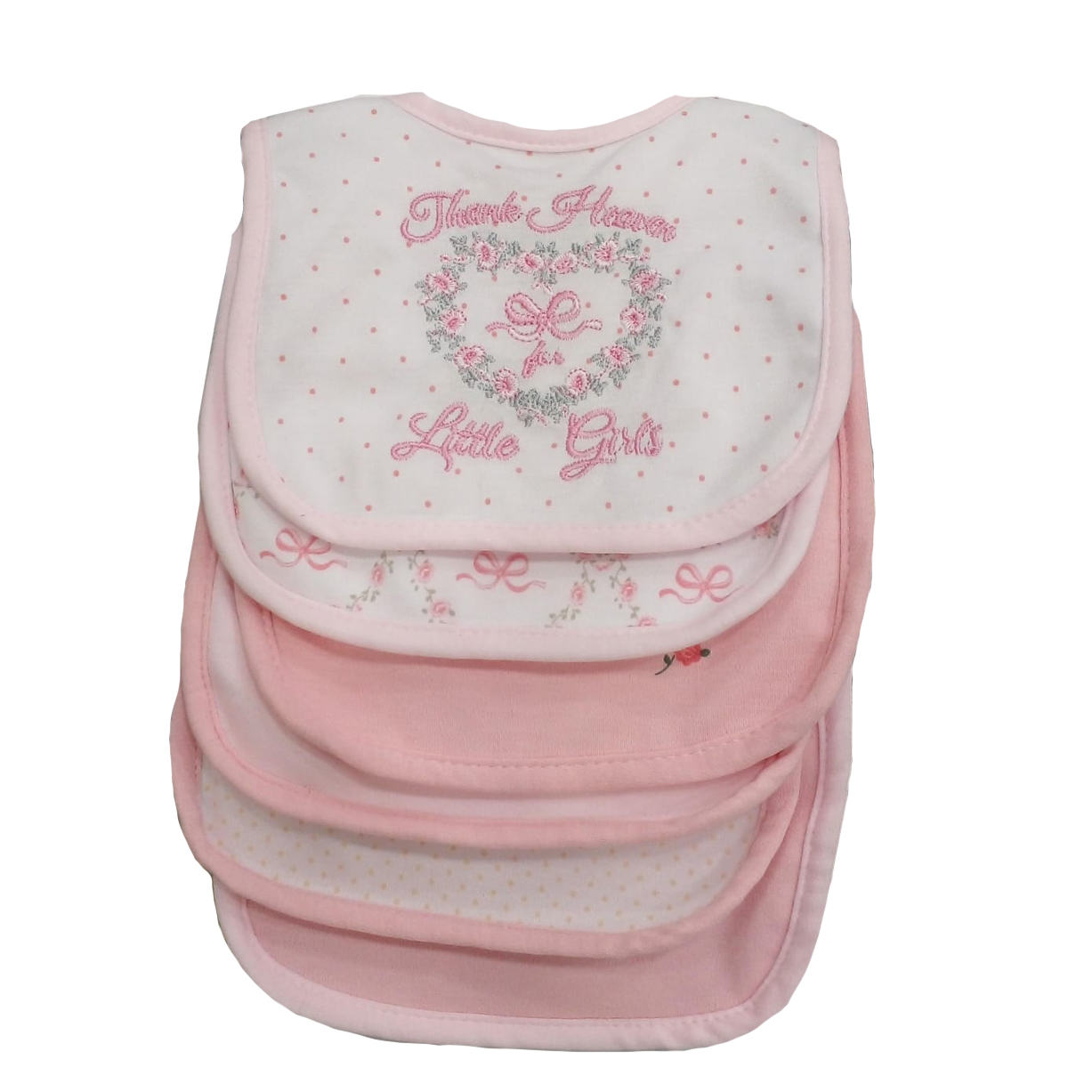 Babero Impermeable Little Me Rosa Heaven 6 piezas