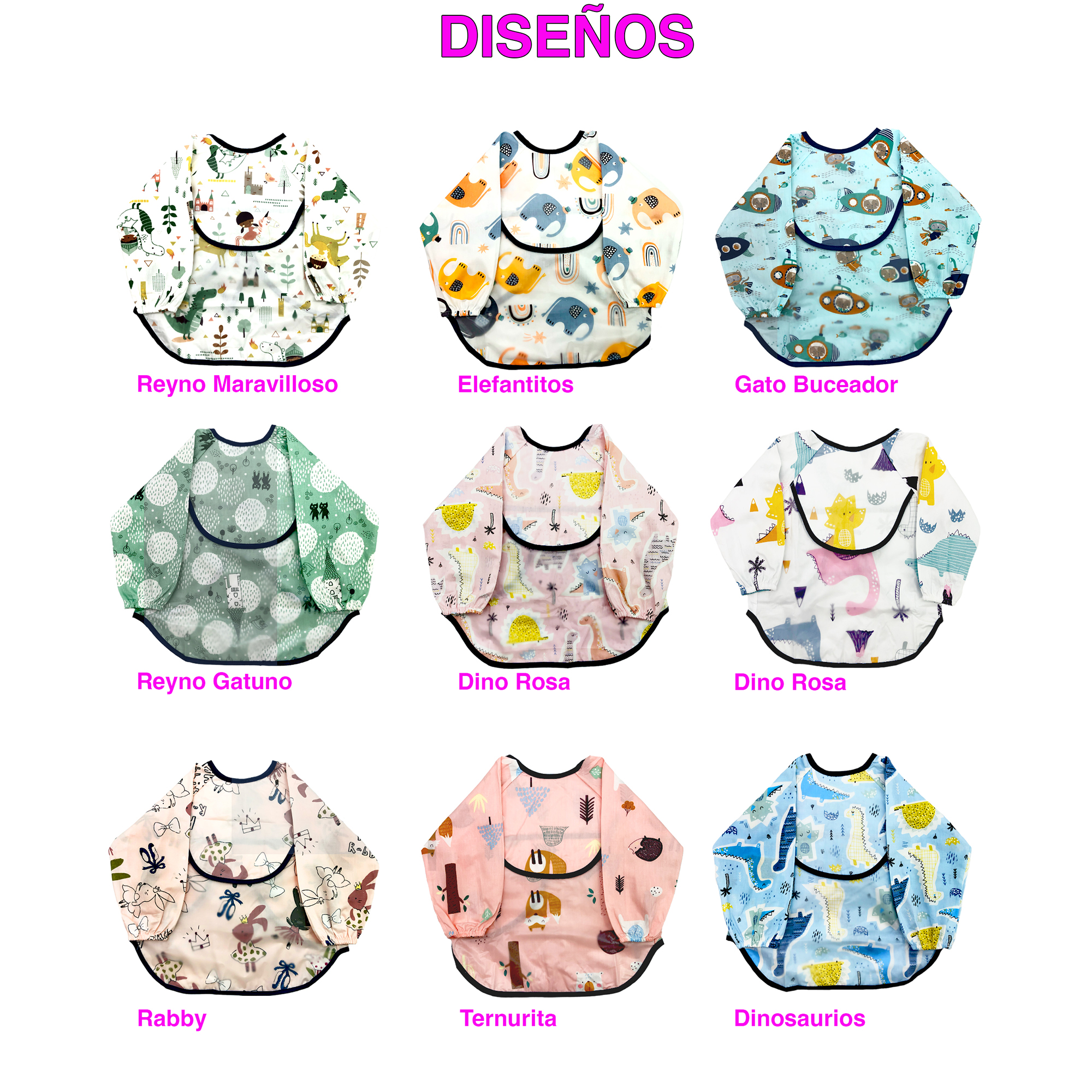 Foto 5 | Set De 3 Batas Para Bebés Ecobaby Original Tela Impermeable Reutilizable