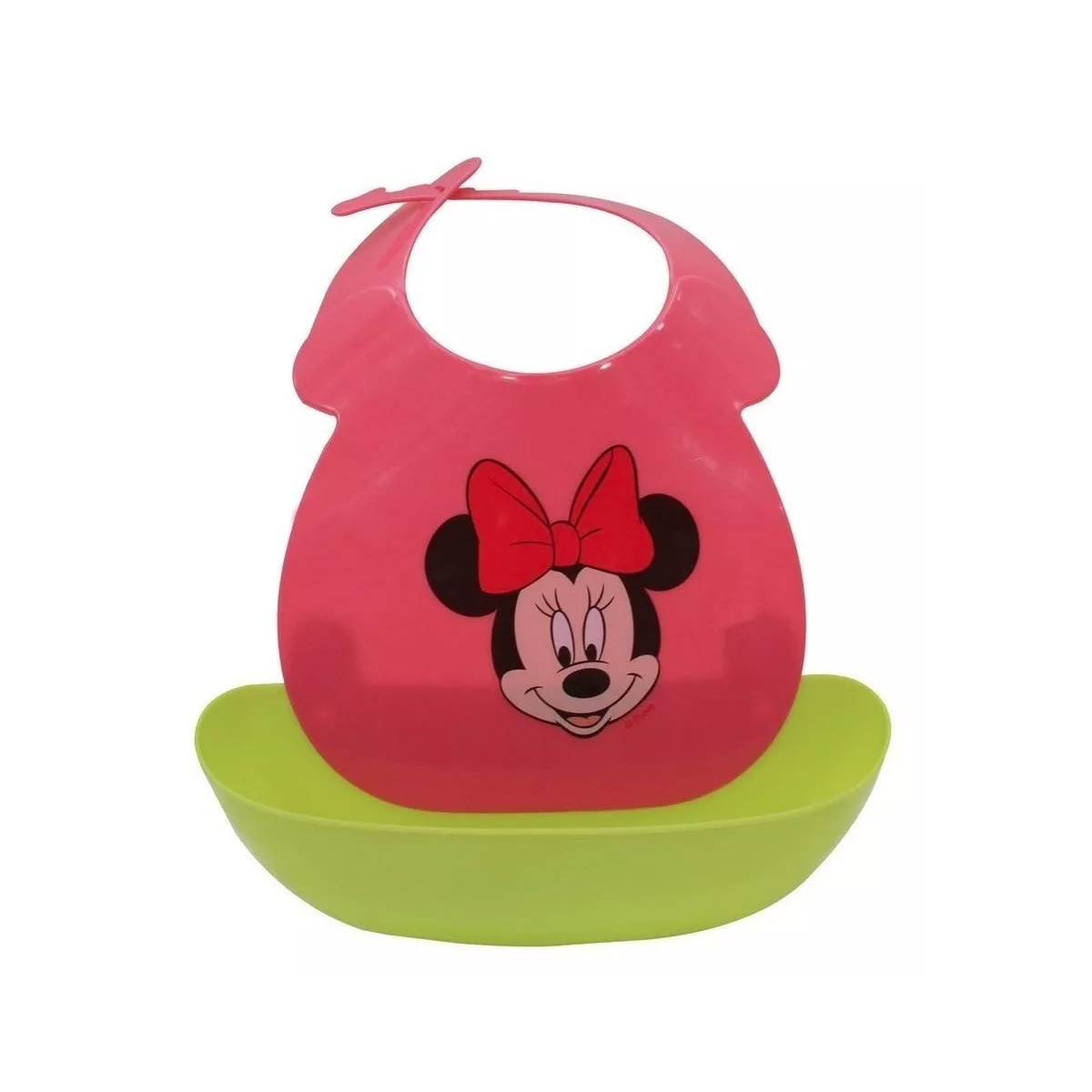 Babero de Plástico con Recipiente Disney Baby Minnie Mouse 