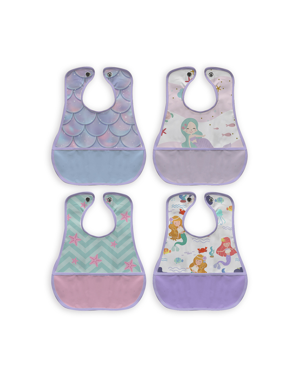 Baberos Impermeables Beikia Sirena