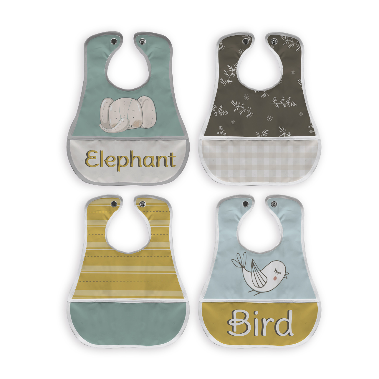 Foto 2 pulgar | Baberos Impermeable Baby Animals