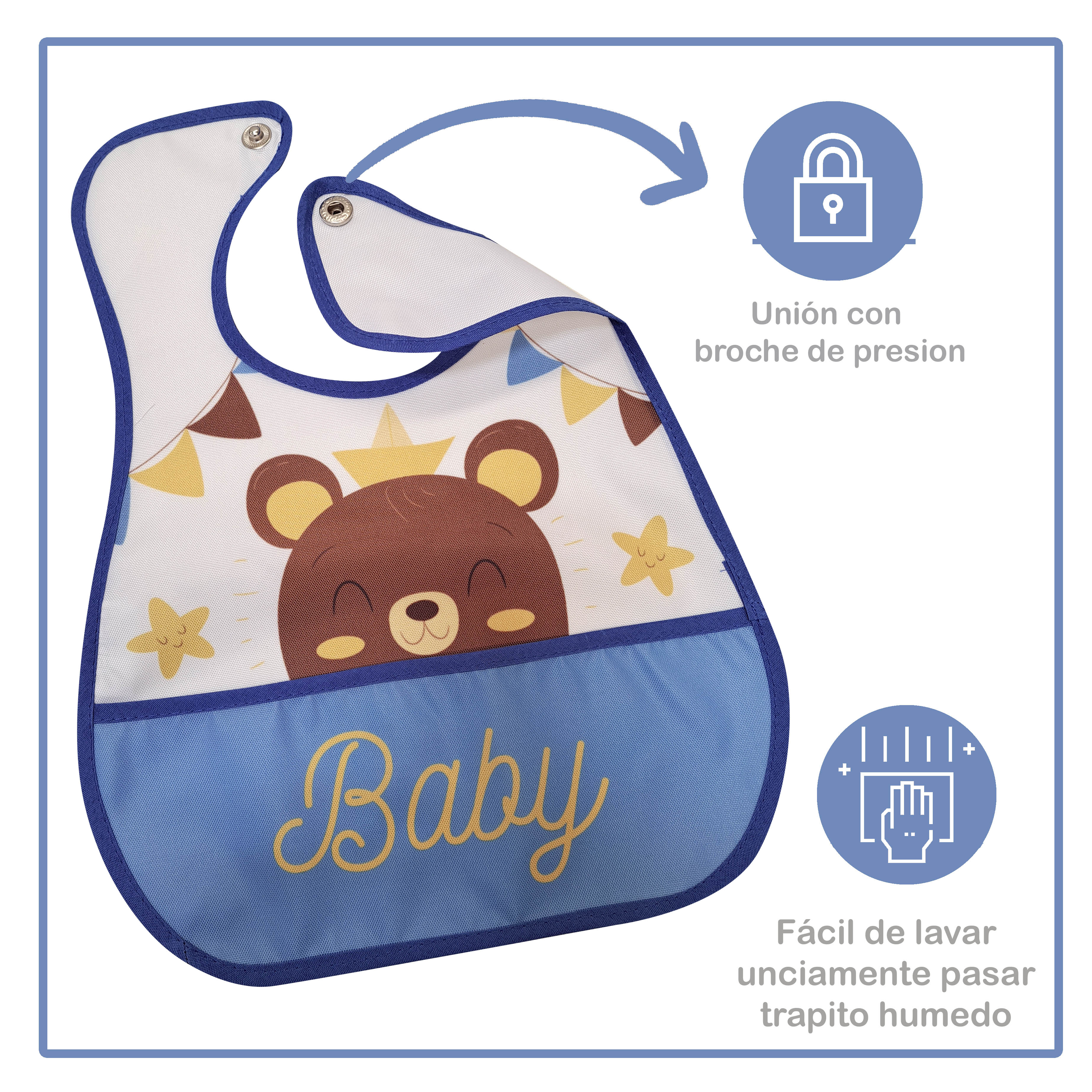Foto 3 pulgar | Baberos Impermeables Beikia Baby