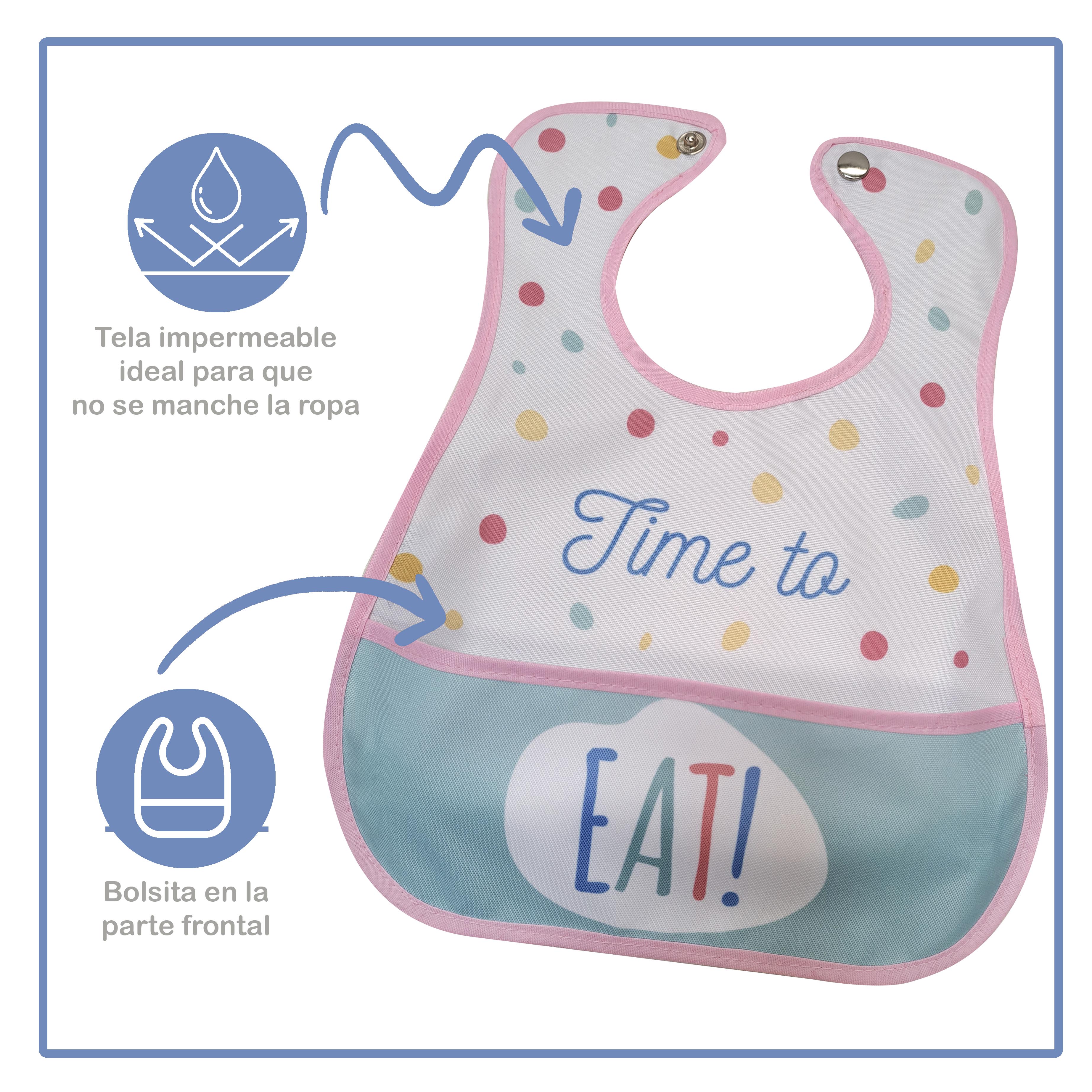 Foto 4 pulgar | Baberos Impermeables Beikia Baby