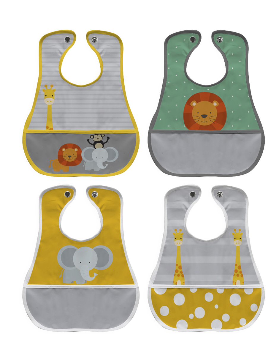 Foto 2 pulgar | Baberos Impermeable Zoo