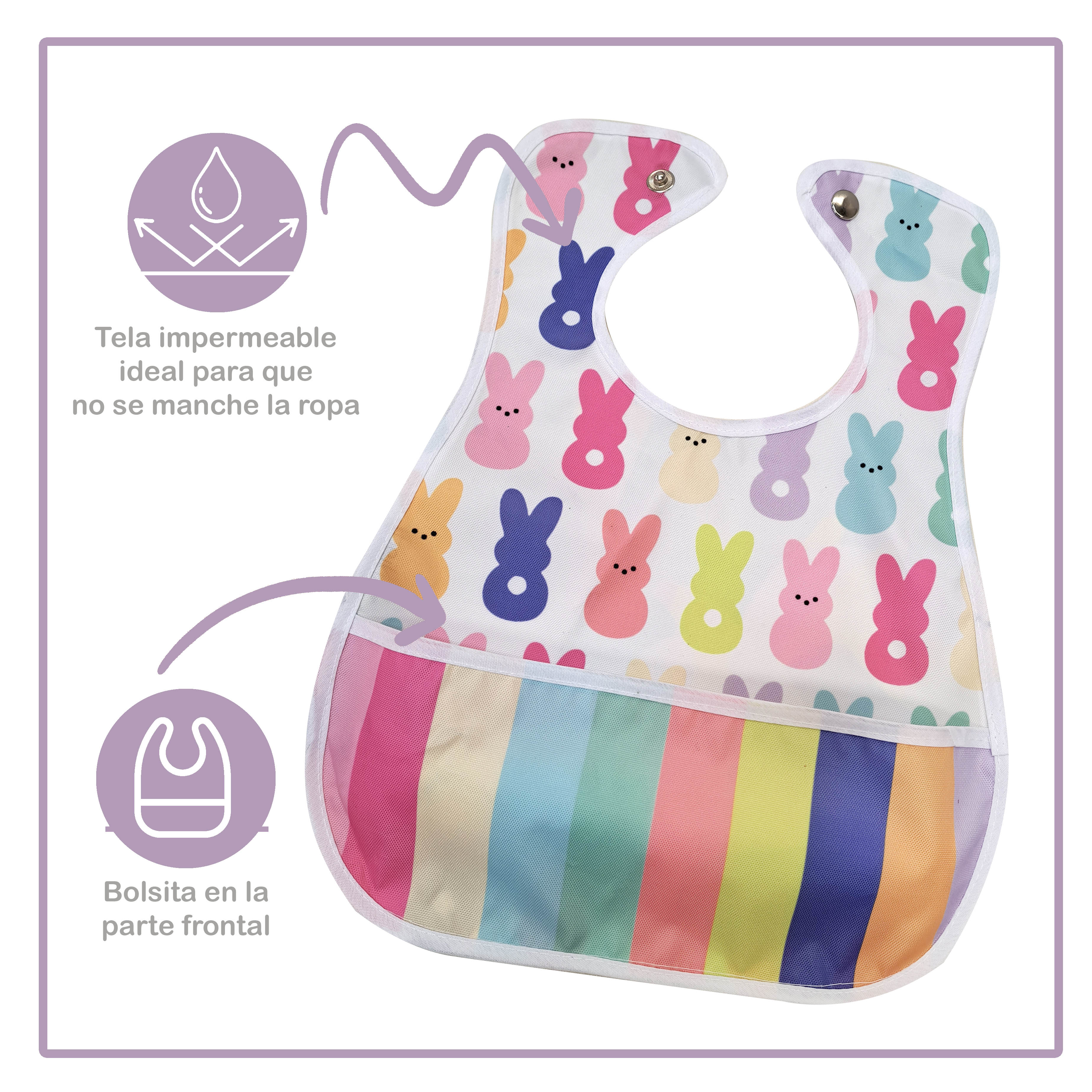 Foto 2 | Baberos Impermeables Beikiakids para Bebés