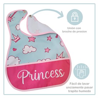 Foto 2 | Baberos Impermeables Beikiakids Multicolor para Bebé