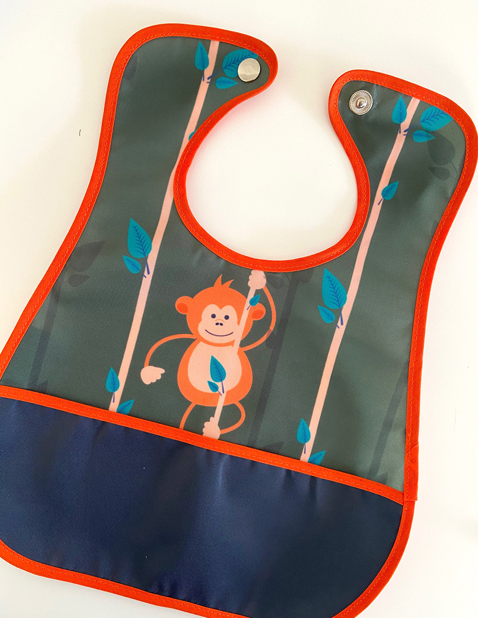 Foto 5 pulgar | Baberos de Plástico Beikiakids 4 Piezas para Bebé