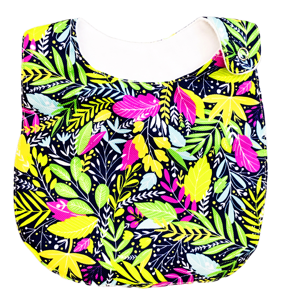 Foto 6 | Kit de 4 Baberos Para Bebé Luulu Floral Impermeable De Algodón Orgánico