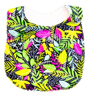 Foto 6 | Kit de 4 Baberos Para Bebé Luulu Floral Impermeable De Algodón Orgánico