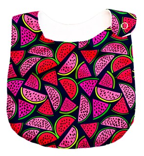 Foto 6 | Kit de 4 Baberos para Bebé Luulu Frutas Impermeable de Algodón Orgánico