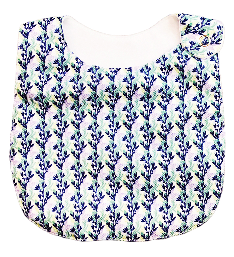 Foto 5 | Baberos para Bebé Luulu Naturaleza Azul Impermeable de Algodón Orgánico 4 Piezas