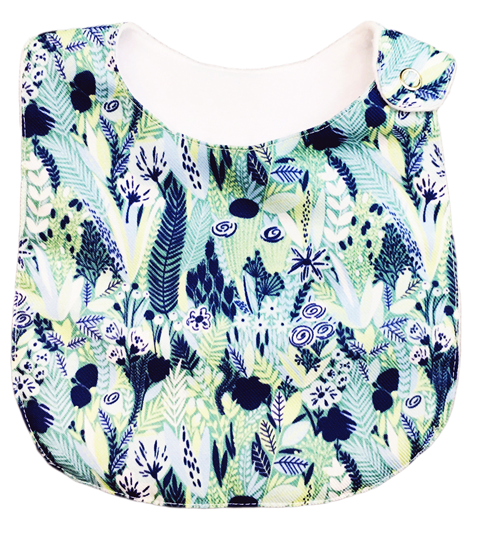 Foto 8 | Baberos para Bebé Luulu Naturaleza Azul Impermeable de Algodón Orgánico 4 Piezas