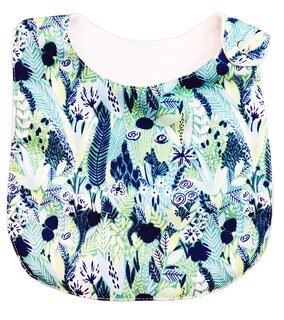 Foto 8 | Baberos para Bebé Luulu Naturaleza Azul Impermeable de Algodón Orgánico 4 Piezas