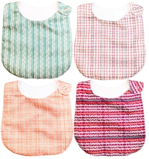 Foto 1 | Kit 4 Baberos para Bebé Luulu Tejido Boho Impermeable de Algodón Orgánico