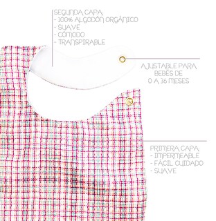 Foto 3 | Kit 4 Baberos para Bebé Luulu Tejido Boho Impermeable de Algodón Orgánico
