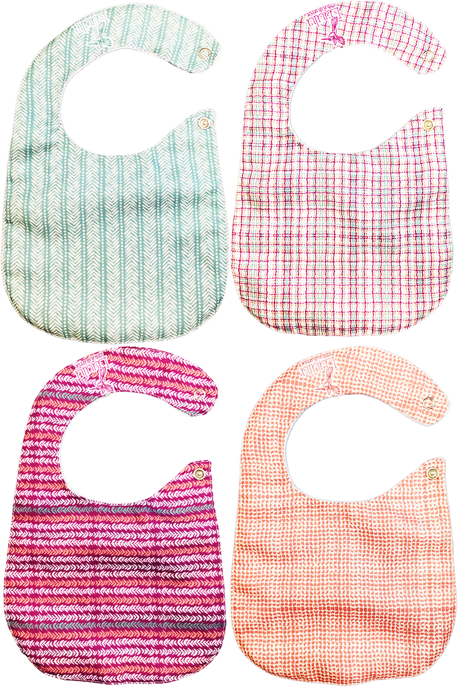 Foto 5 pulgar | Kit 4 Baberos para Bebé Luulu Tejido Boho Impermeable de Algodón Orgánico
