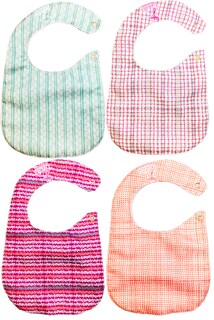 Foto 4 | Kit 4 Baberos para Bebé Luulu Tejido Boho Impermeable de Algodón Orgánico