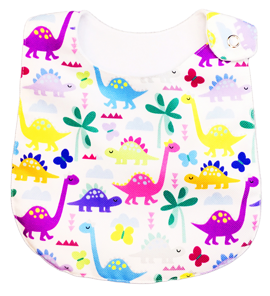 Foto 6 | Kit 4 Baberos Luulu Dinosaurias Impermeable Algodón Orgánico