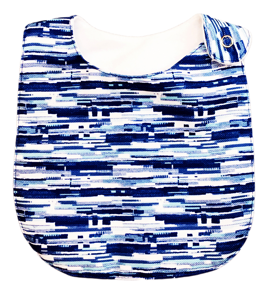 Foto 5 | Kit 4 Baberos Luulu Textura Azul Impermeable Algodón Orgánico