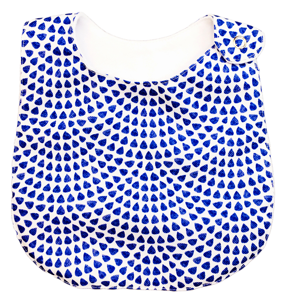 Foto 6 | Kit 4 Baberos Luulu Textura Azul Impermeable Algodón Orgánico