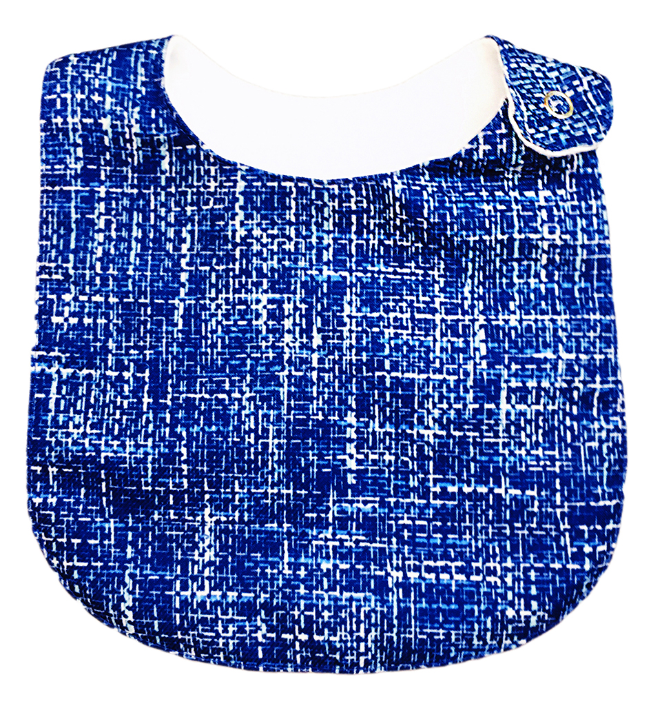 Foto 7 | Kit 4 Baberos Luulu Textura Azul Impermeable Algodón Orgánico