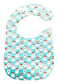 Foto 7 | Kit 4 Baberos para Bebé Luulu Navidad Impermeable de Algodón Orgánico