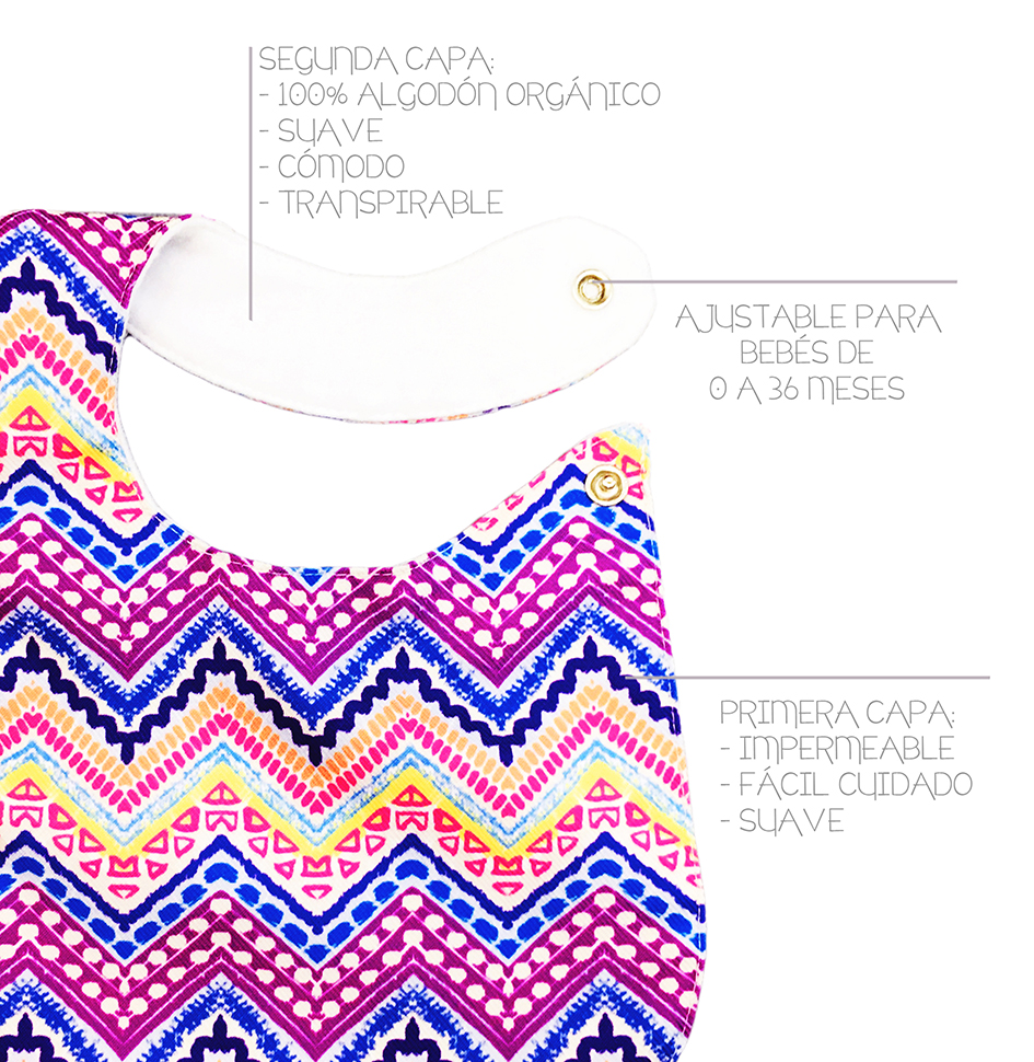 Foto 3 | Kit 4 Baberos Luulu Boho Impermeable Algodón Orgánico