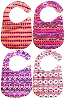 Foto 4 | Kit 4 Baberos para Bebé Luulu Tribal Boho Impermeable de Algodón Orgánico