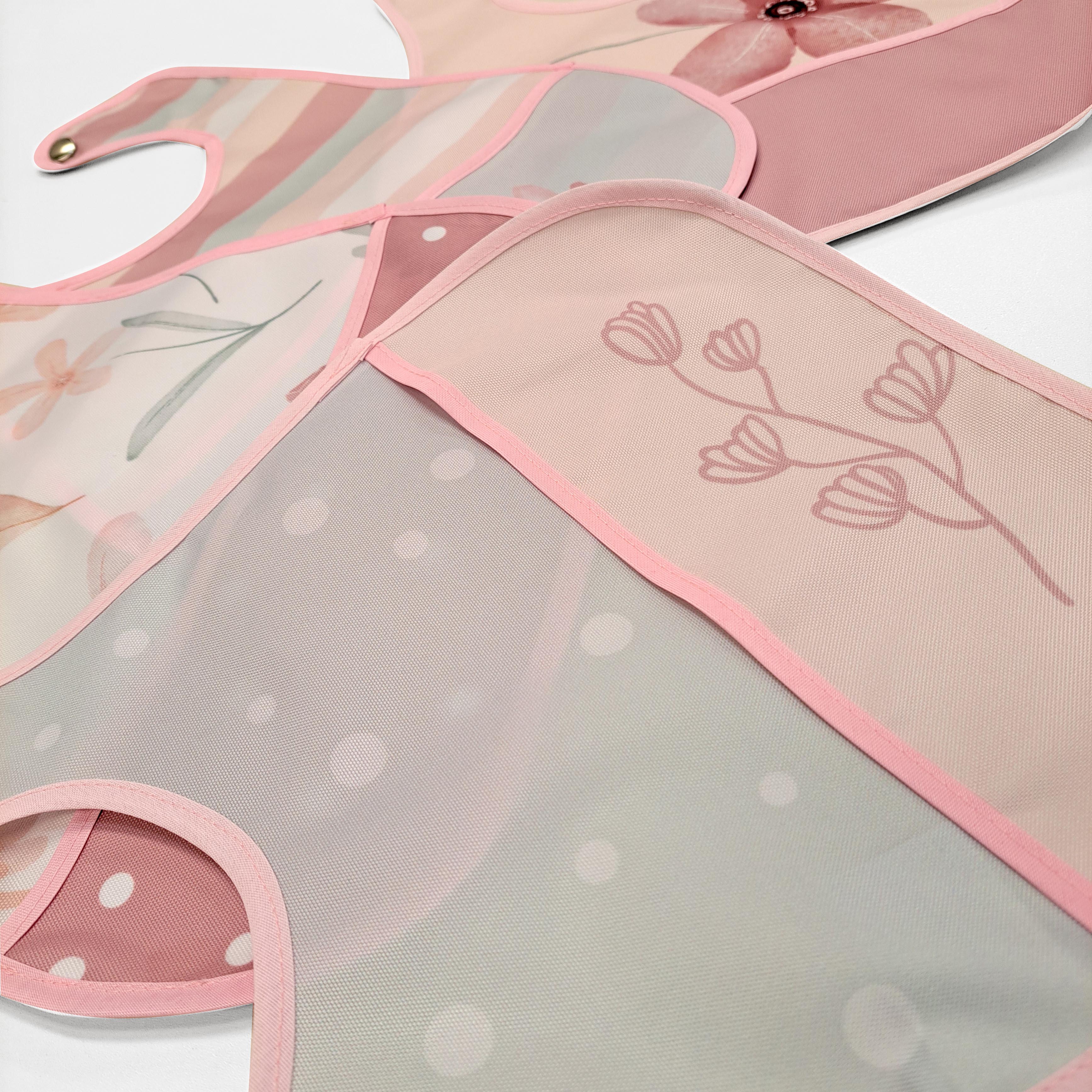 Foto 4 | Kit de 4 Baberos Impermeables Flores Planta