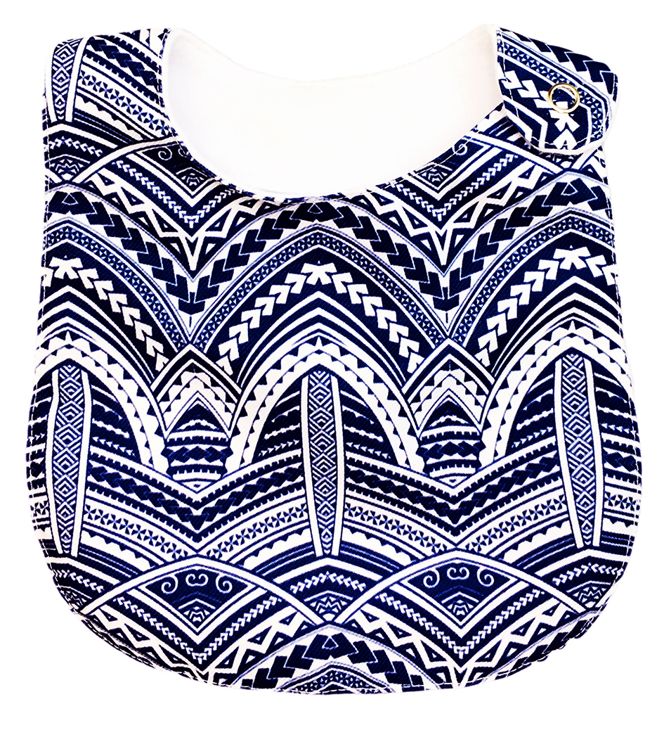Foto 5 | Kit 4 Baberos para Bebé Luulu Tribal Azul Impermeable de Algodón Orgánico