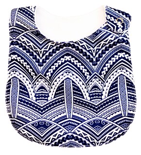 Foto 5 | Kit 4 Baberos para Bebé Luulu Tribal Azul Impermeable de Algodón Orgánico