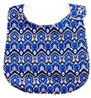 Foto 7 | Kit 4 Baberos para Bebé Luulu Tribal Azul Impermeable de Algodón Orgánico
