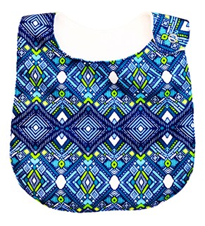 Foto 8 | Kit 4 Baberos para Bebé Luulu Tribal Azul Impermeable de Algodón Orgánico