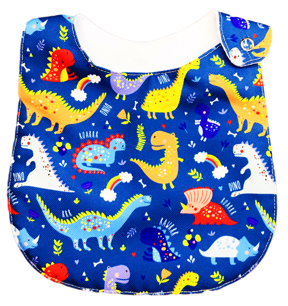 Foto 5 | Kit 4 Baberos Luulu Dinosaurios Impermeable Algodón Orgánico