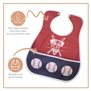 Foto 3 | Kit de 4 Baberos de Plástico Beikia Play