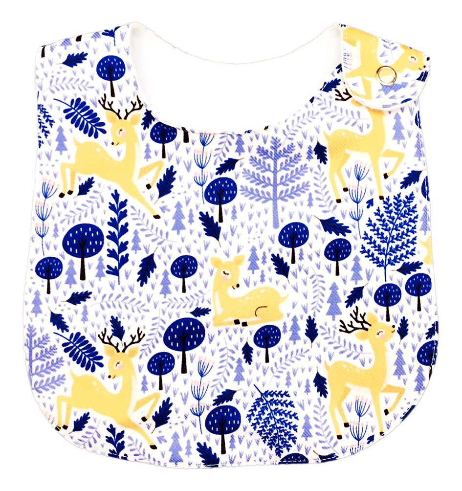 Foto 7 | Kit 4 Baberos para Bebé Luulu Navidad Azul Impermeable de Algodón Orgánico