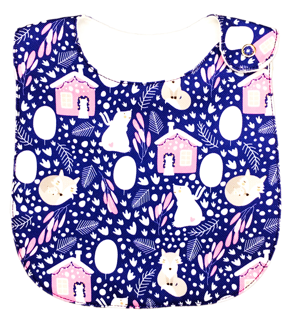Foto 8 | Kit 4 Baberos para Bebé Luulu Navidad Azul Impermeable de Algodón Orgánico