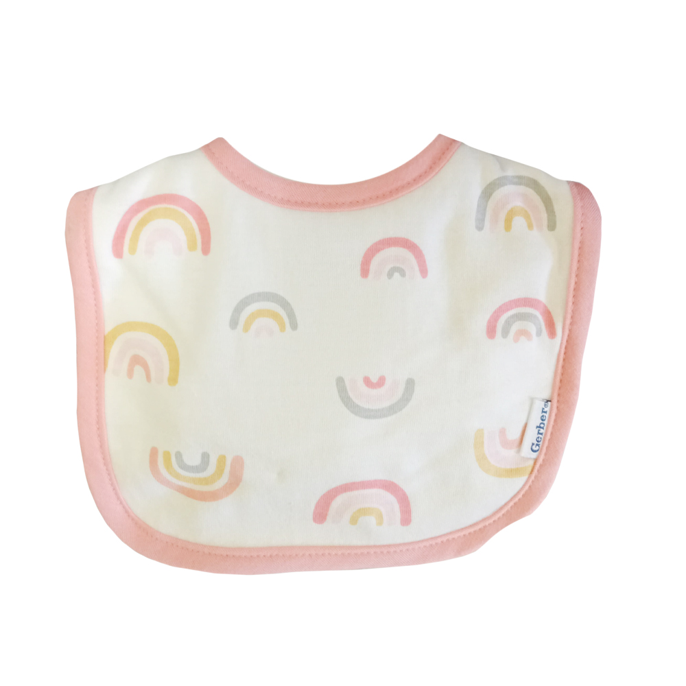 Foto 3 pulgar | Babero De Tela Para Bebé Gerber 2pz Niña Arcoíris